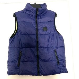 Noize Puffer Vest Winter Outdoor Hiking Ski Snow Navy Blue Lime Yellow Small